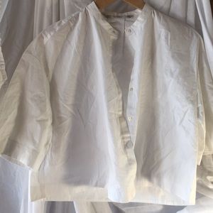 Chic white button down top